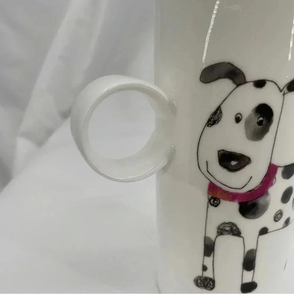 Crown Trent Black Spotted Dogs Tall Mug White Coffee Cup Fine Bone China 14oz - Picture 5 of 10